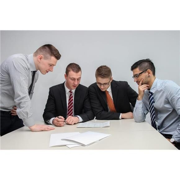 Stripe Tie Mens Ties with Pocket Square Set Classic 3.4'' Silk Formal Necktie - Picture 5 of 7